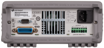 E3642A 50 W Power Supply, 8 V, 5 A or 20 V, 2.5 A – Backview