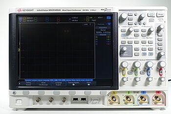 Keysight MSOX4054A Mixed Signal Oscilloscope / 500 MHz / 4 Analog Plus 16 Digital Channels Below-Image-Description: Have confidence you will catch even the rarest of glitches and expand your measurement capabilities – Source: Keysight