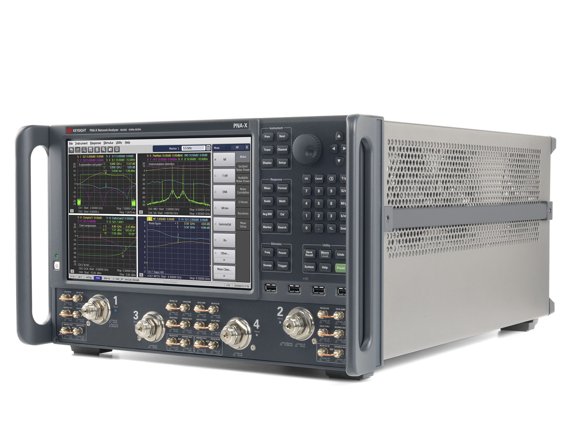 Keysight N5245B-425 900 Hz to 26.5 GHz/ 4-port/ Config. Test Set/ Source & Receiver Att./ Second Source/ Bias Tees/ Combiner/ Mech. Switches