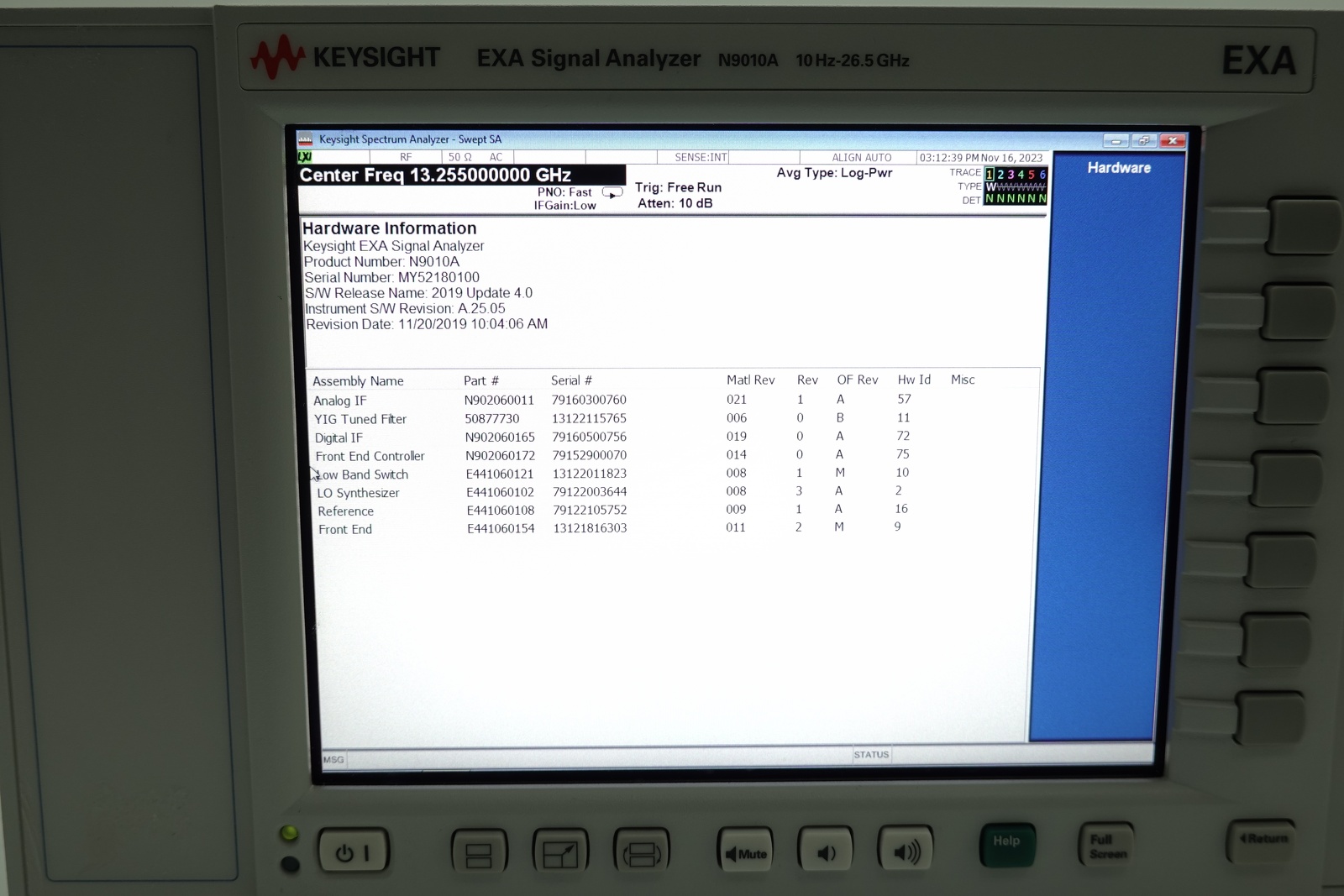 Keysight N9010A-526 10 Hz to 26.5 GHz