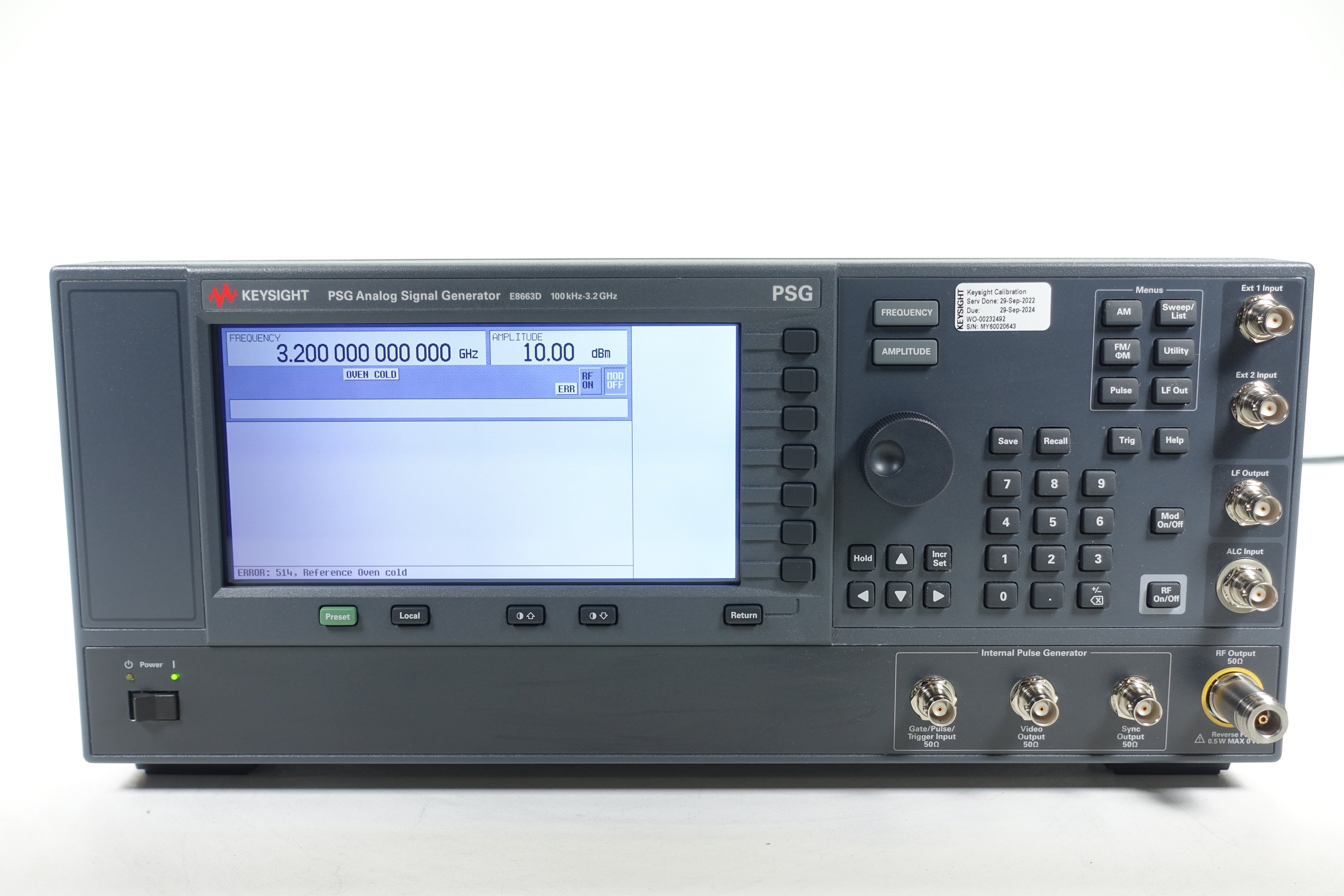 Keysight E8663D-503 100 kHz to 3.2 GHz