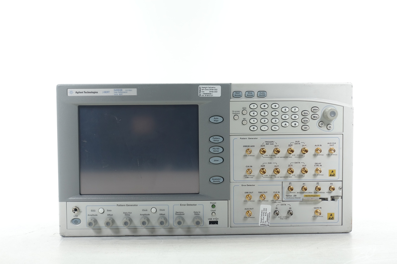 Keysight N4903B-C13 150 Mb/s to 12.5 Gb/s Pattern Generator / Includes Built-in CDR.