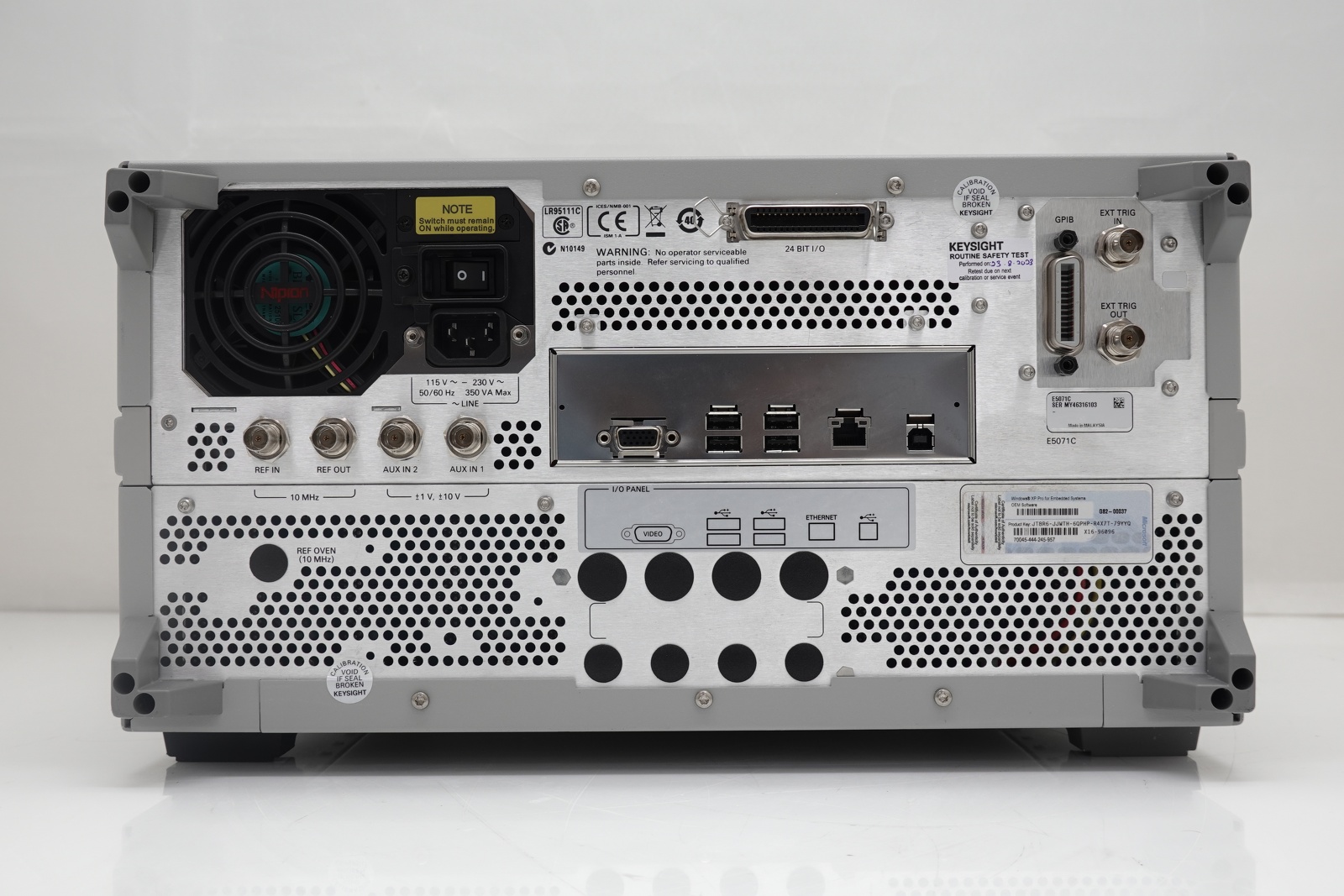 Keysight E5071C-260 2-port Test Set / 9 kHz to 6.5 GHz / Without Bias Tees