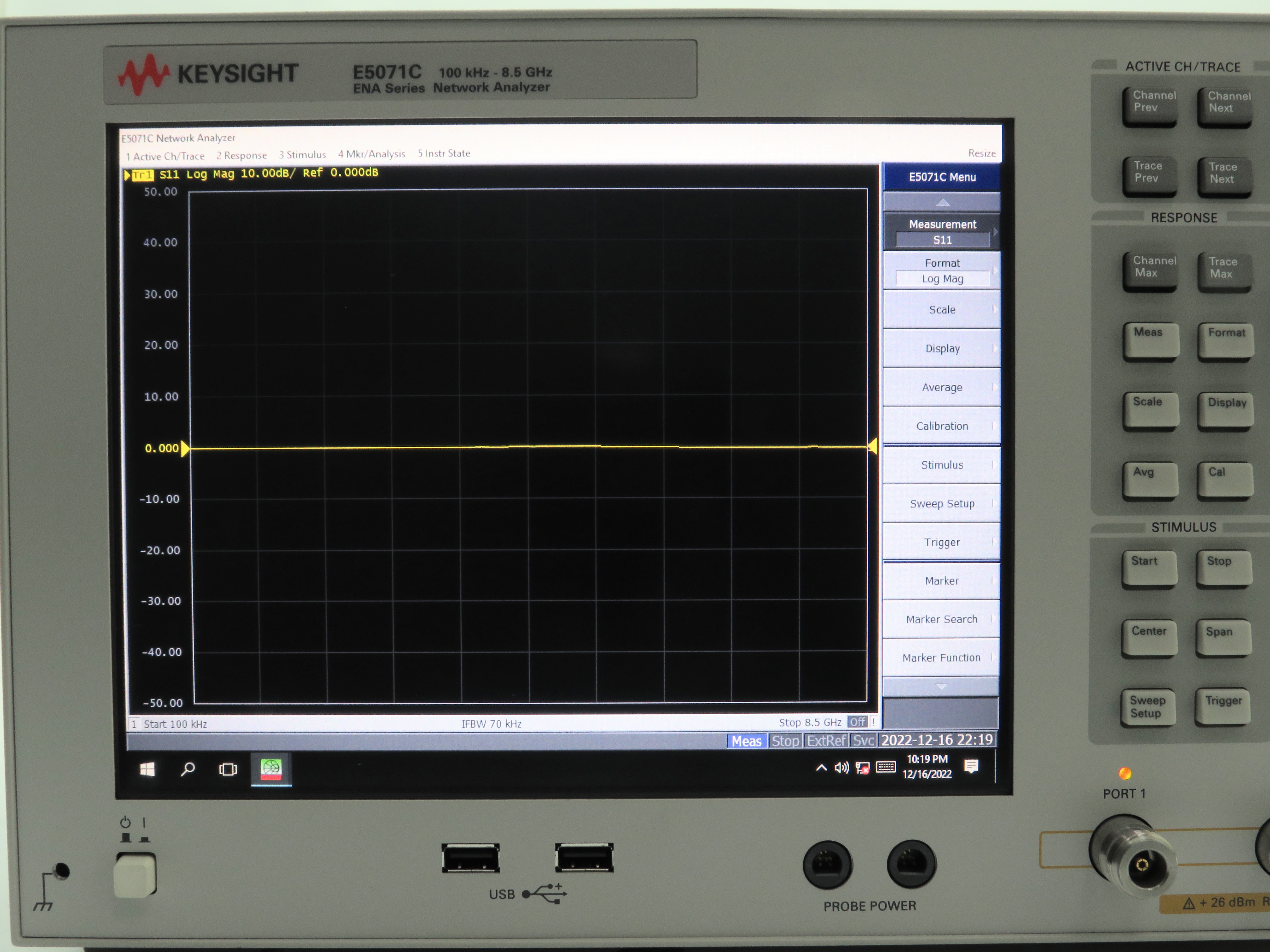 Keysight E5071C-485 4-port Test Set / 100 kHz to 8.5 GHz / With Bias Tees