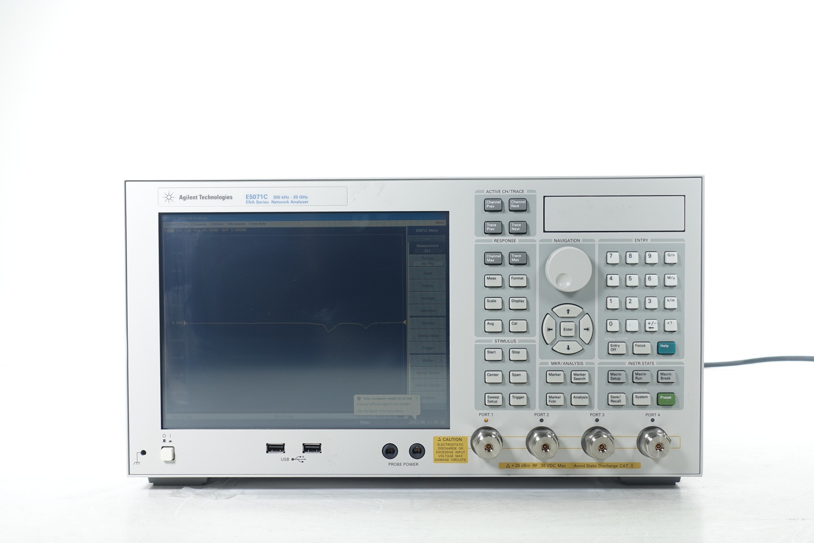 Keysight E5071C-4K5 4-port Test Set / 300 kHz to 20 GHz / With Bias Tees