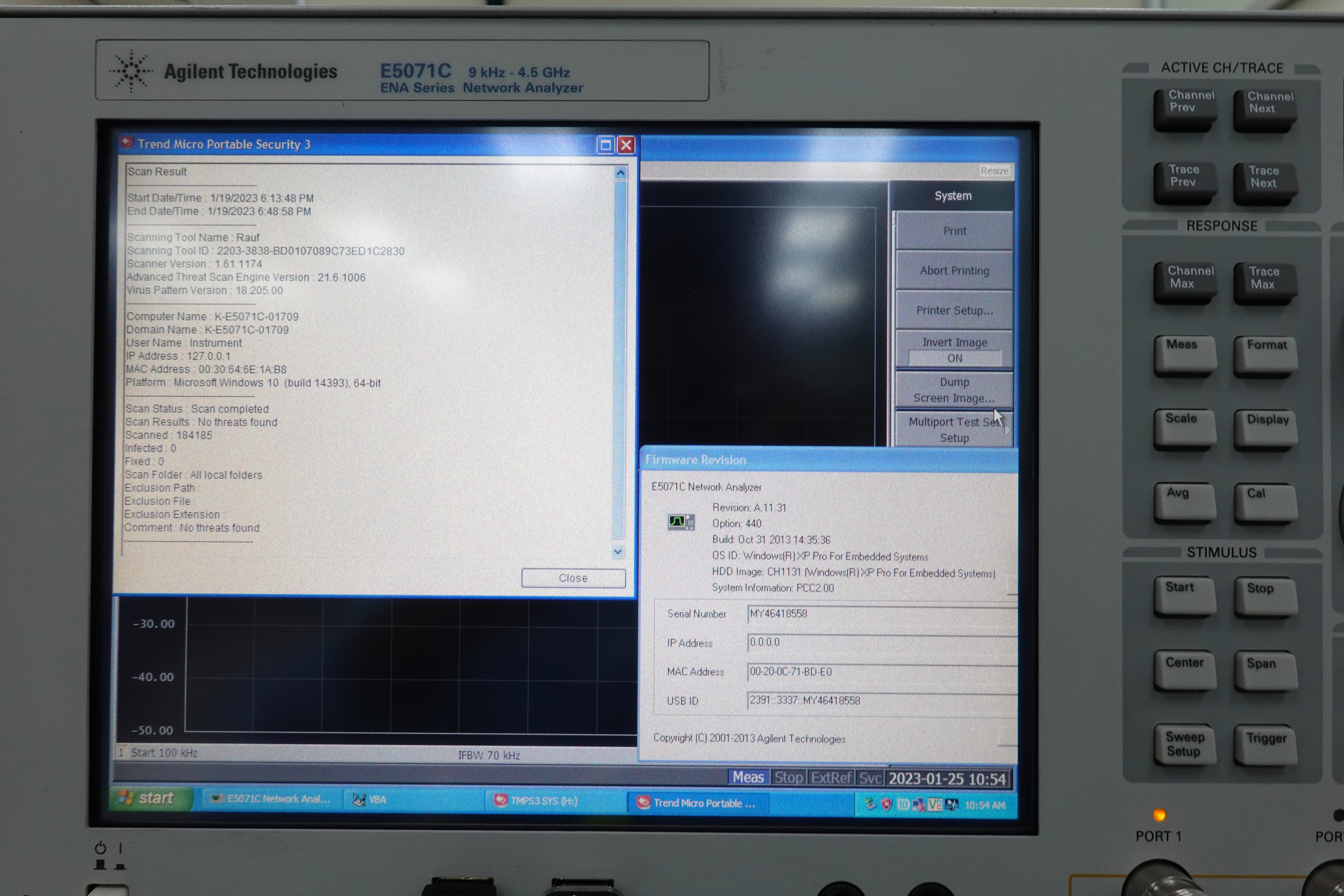 Keysight E5071C-440 4-port Test Set / 9 kHz to 4.5 GHz / Without Bias Tees