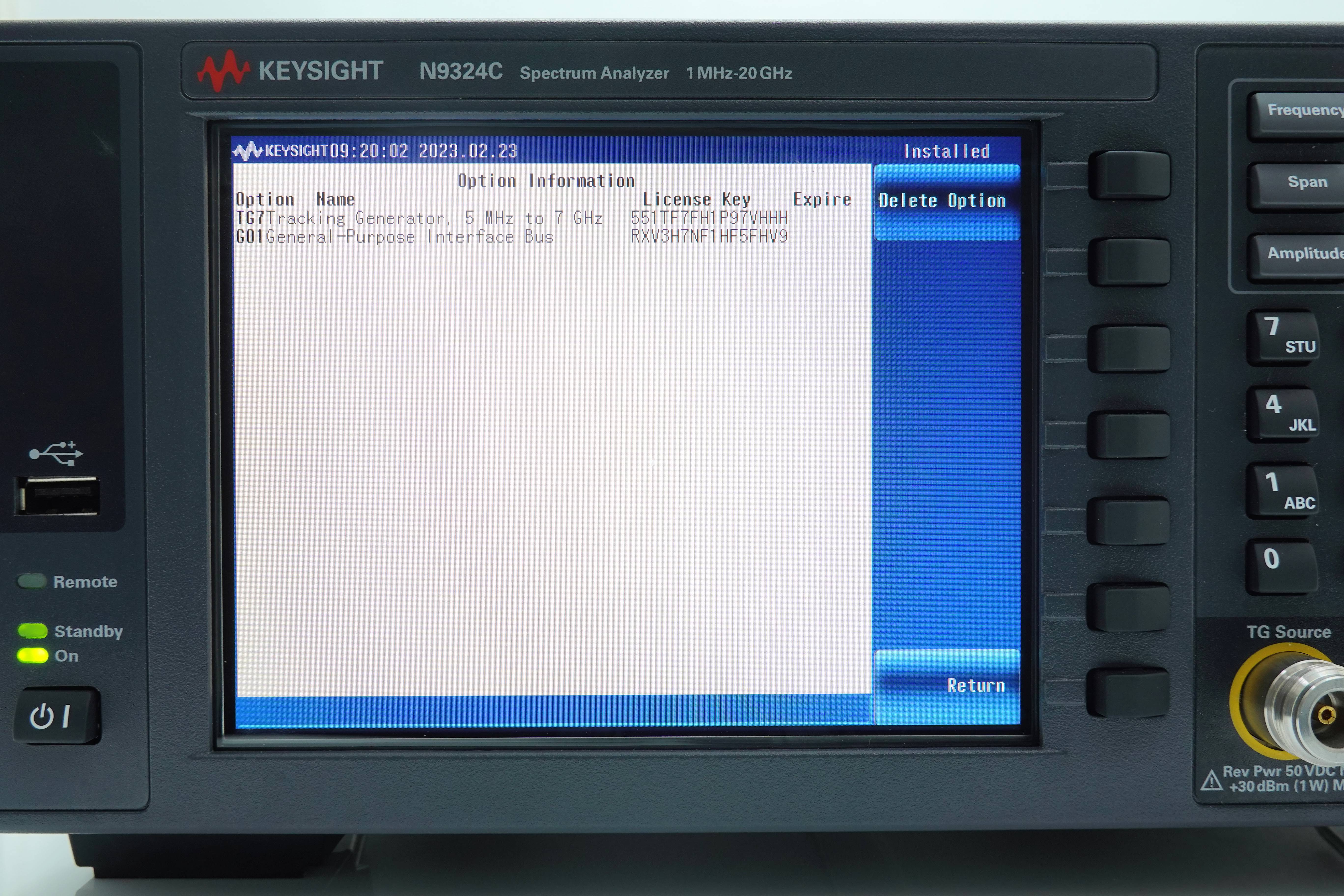 Keysight N9324C Basic Spectrum Analyzer / 1 MHz to 20 GHz