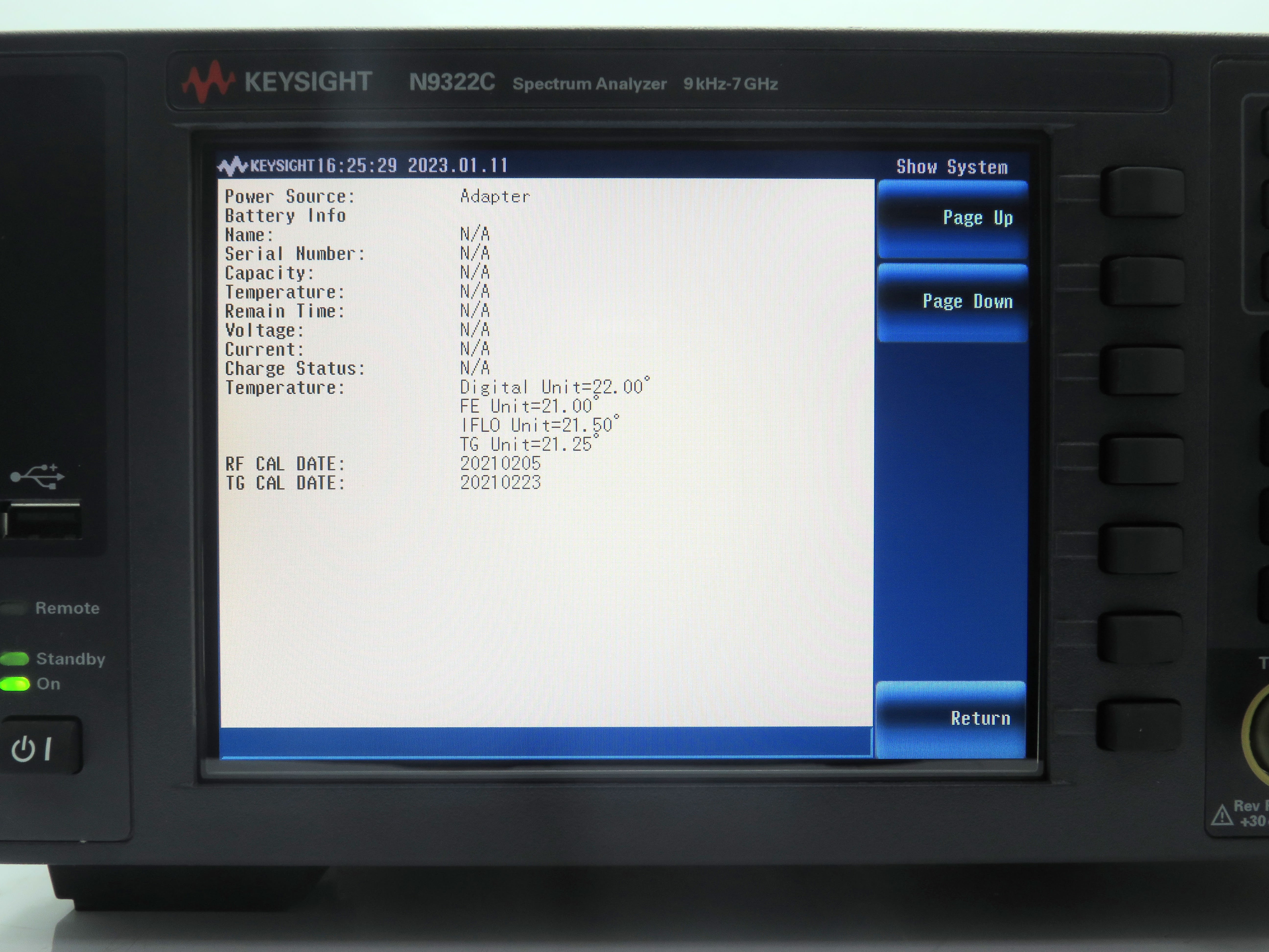 Keysight N9322C Basic Spectrum Analyzer (BSA) / 9 kHz to 7 GHz
