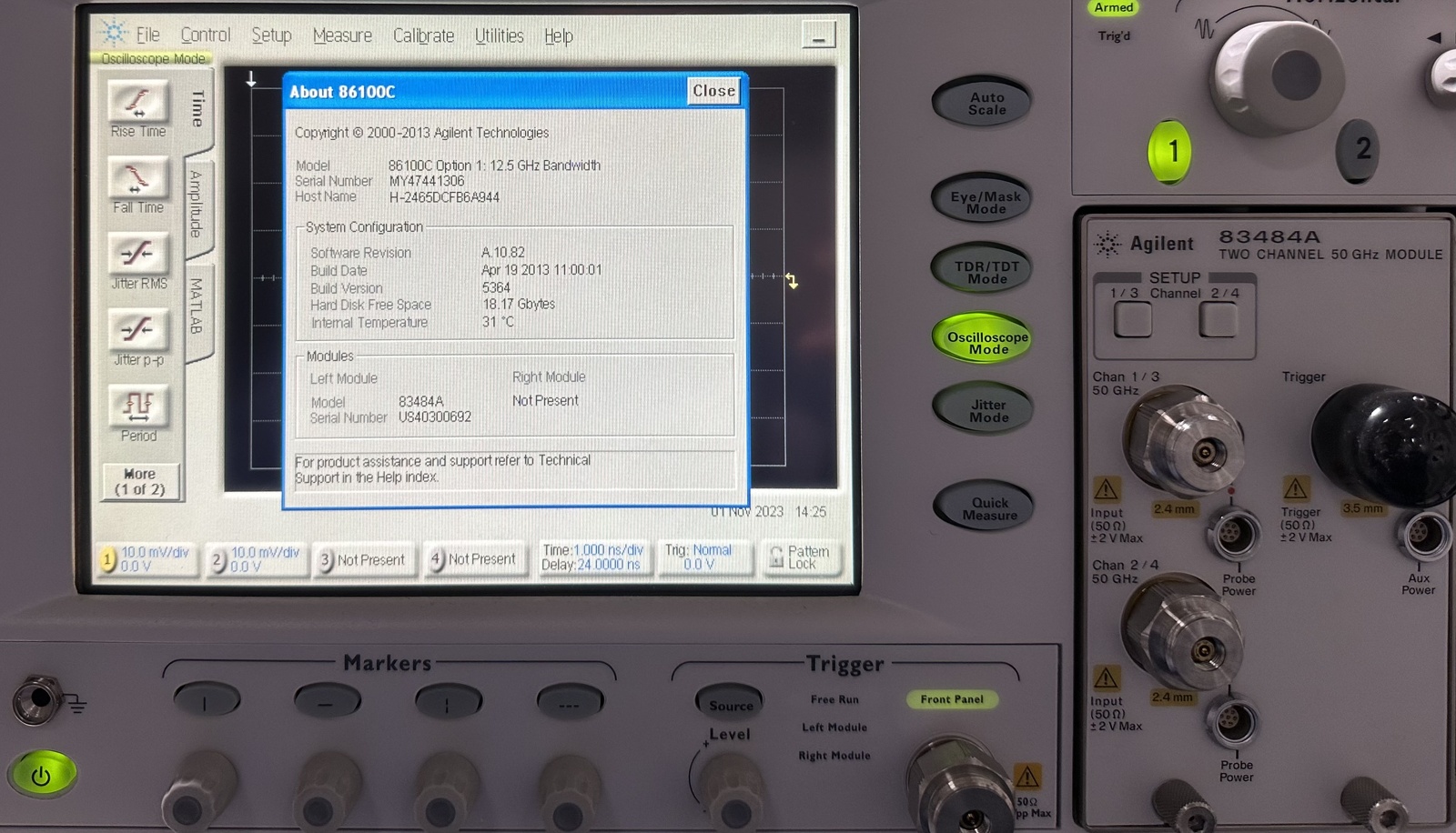 Keysight 83484A Dual Electrical Plug-in Module / 50 GHz