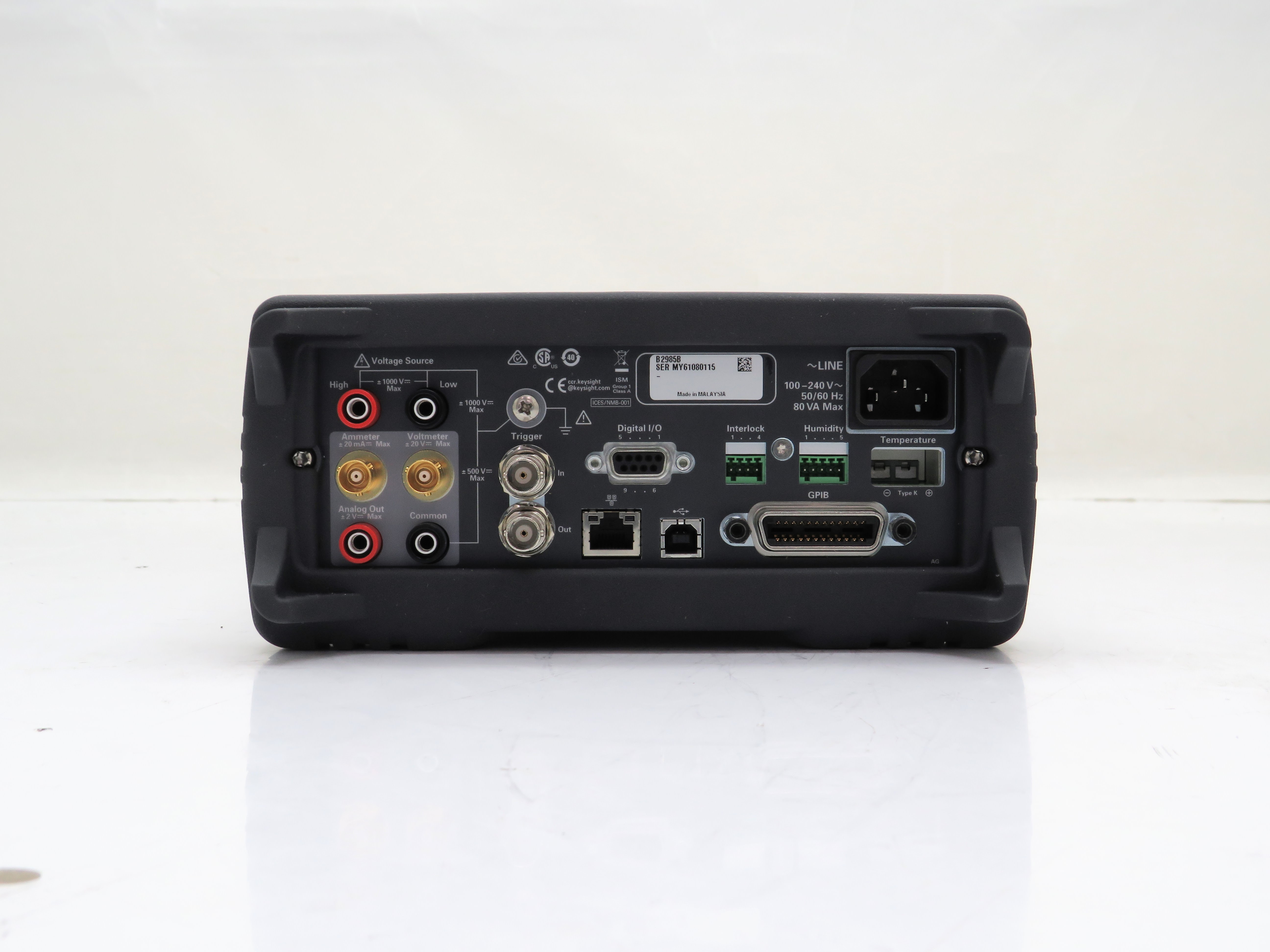 Keysight B2985B Electrometer/High Resistance Meter / 0.01fA / 1000V