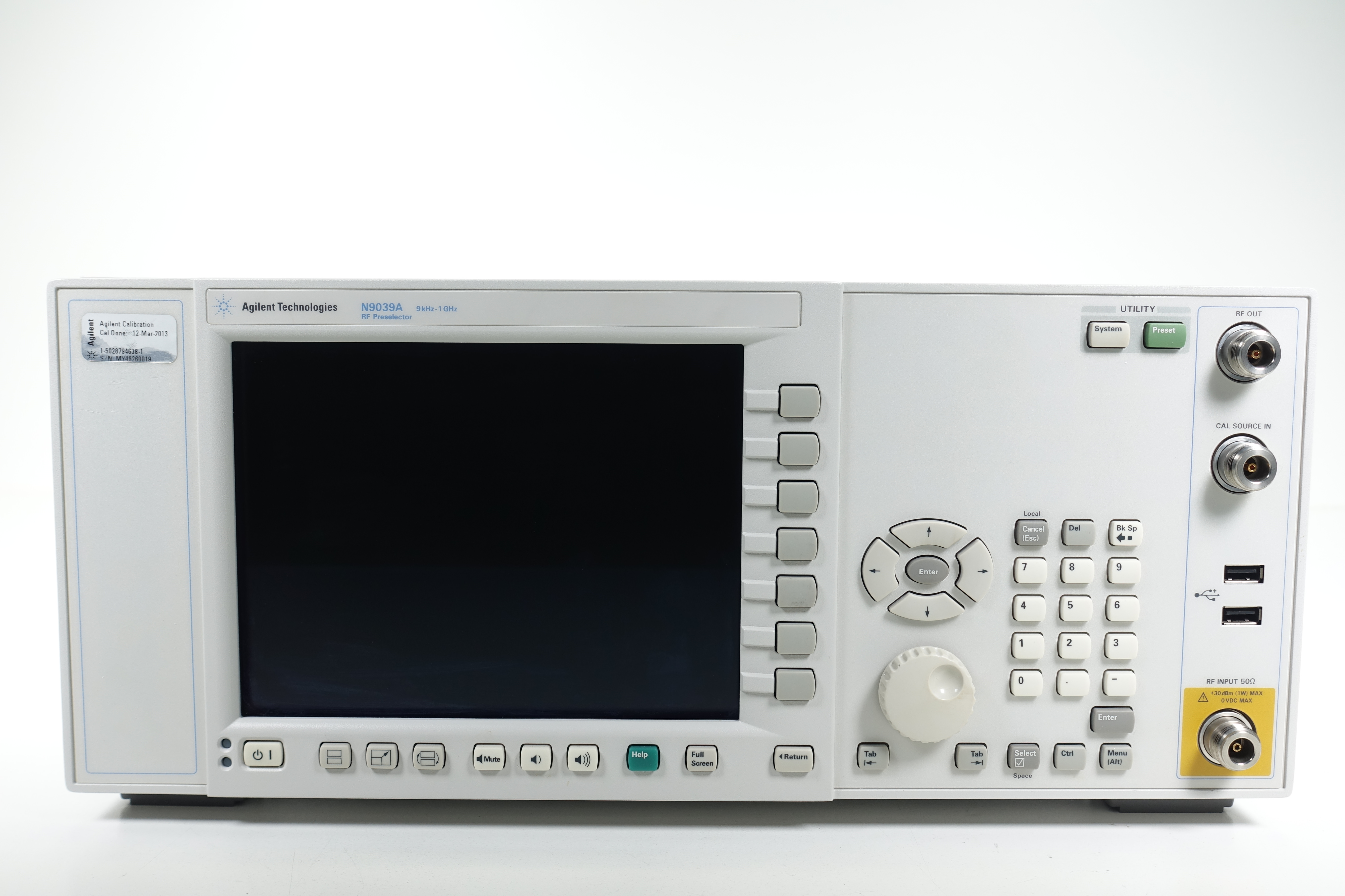 Keysight N9039A EMI Measurement Receiver / RF Preselector / 9kHz to 1GHz