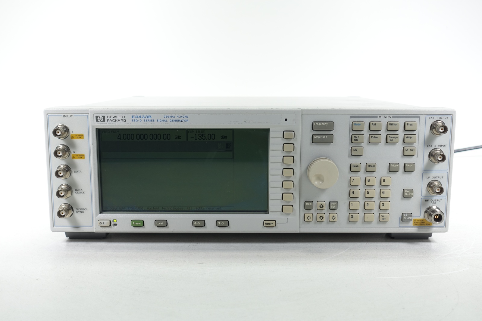 Keysight E4433B ESG-D Series Digital RF Signal Generator / 250 kHz to 4 GHz
