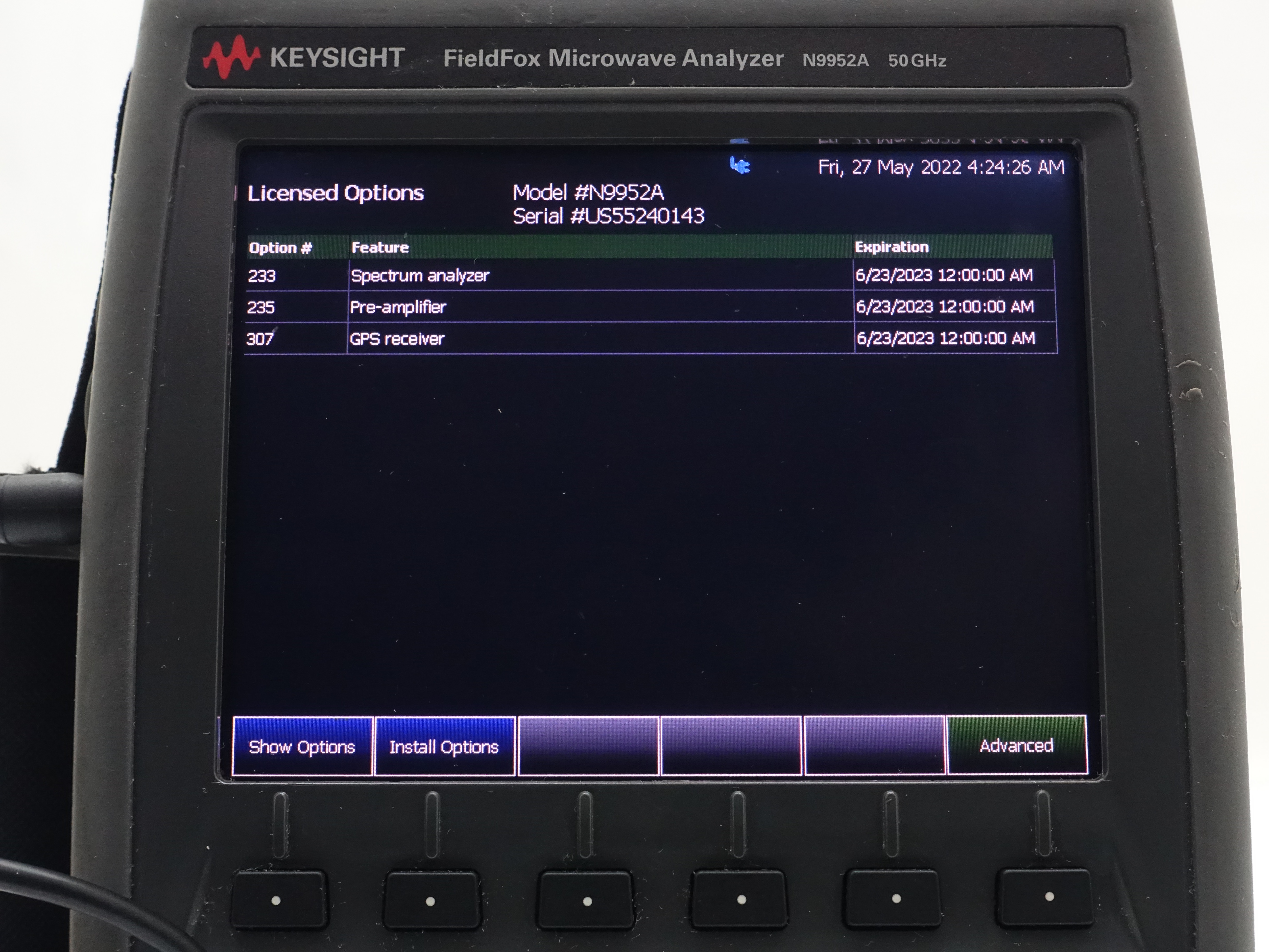Keysight N9952A FieldFox Handheld Microwave Analyzer / 300 kHz to 50 GHz