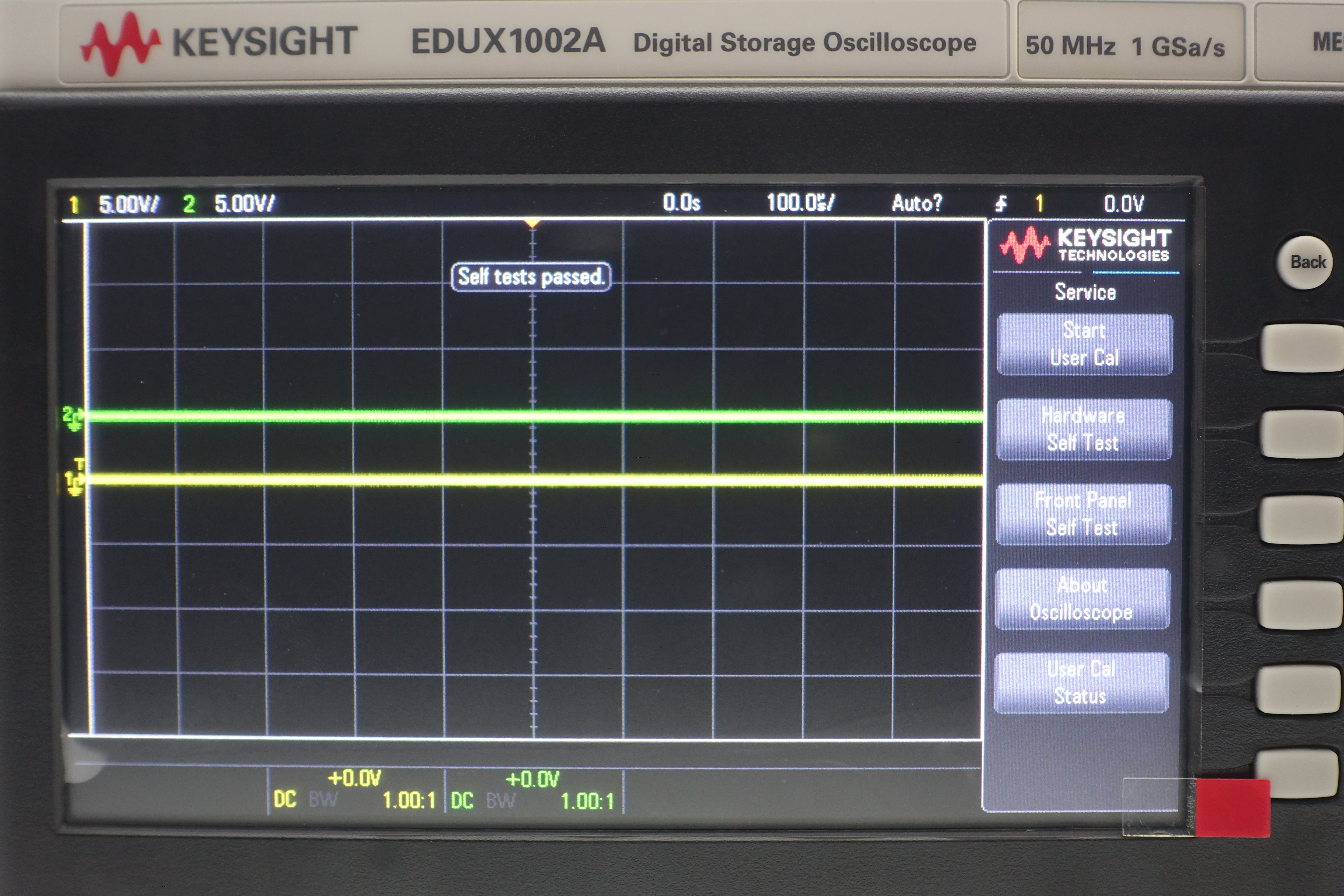 Keysight EDUX1002A InfiniiVision 1000 X-Series Oscilloscope / 50 MHz / 1 GSa/s / 2 Channels