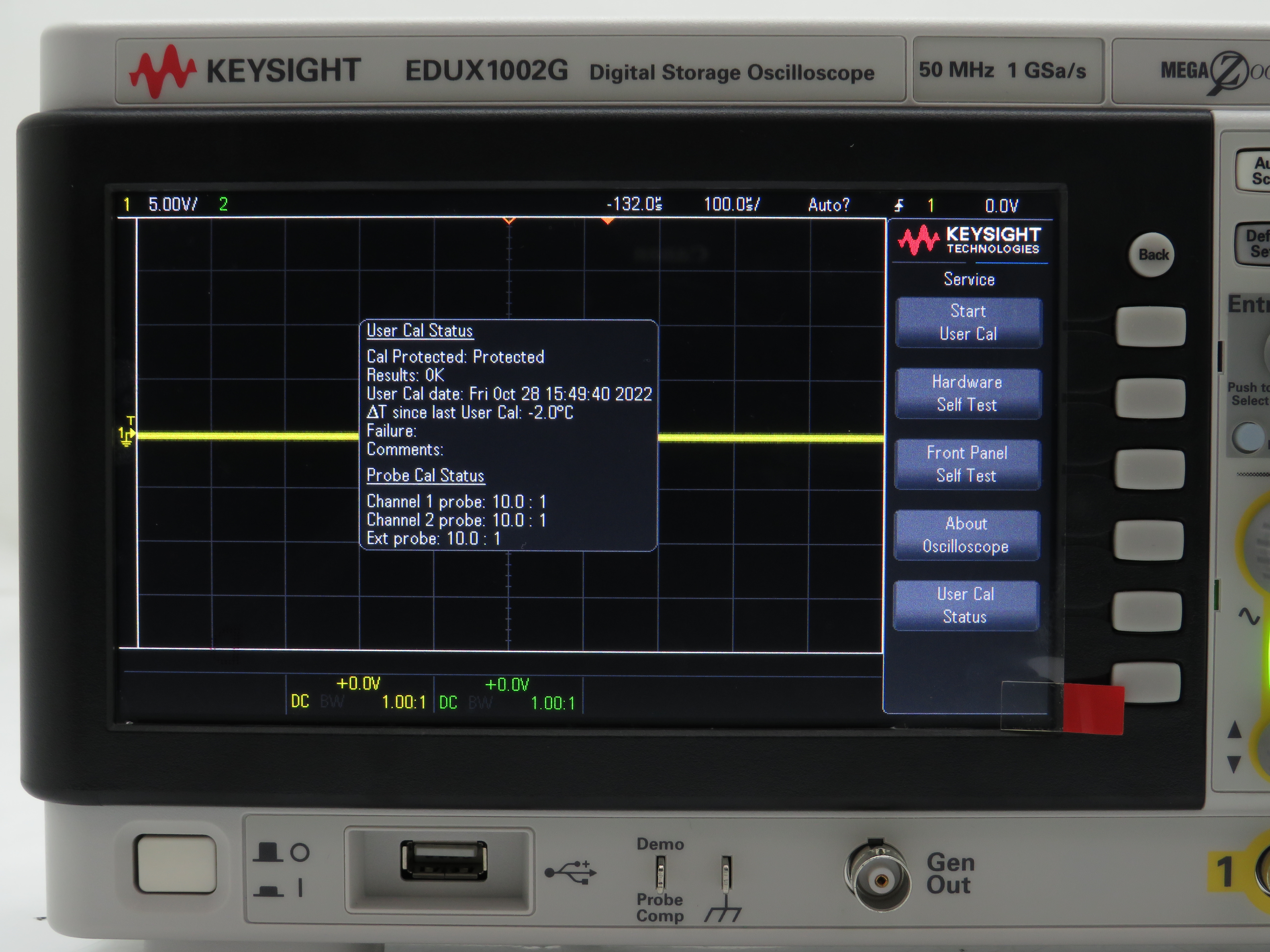Keysight EDUX1002G InfiniiVision 1000 X-Series Oscilloscope / WaveGen / 50 MHz / 1 GSa/s / 2 Channels