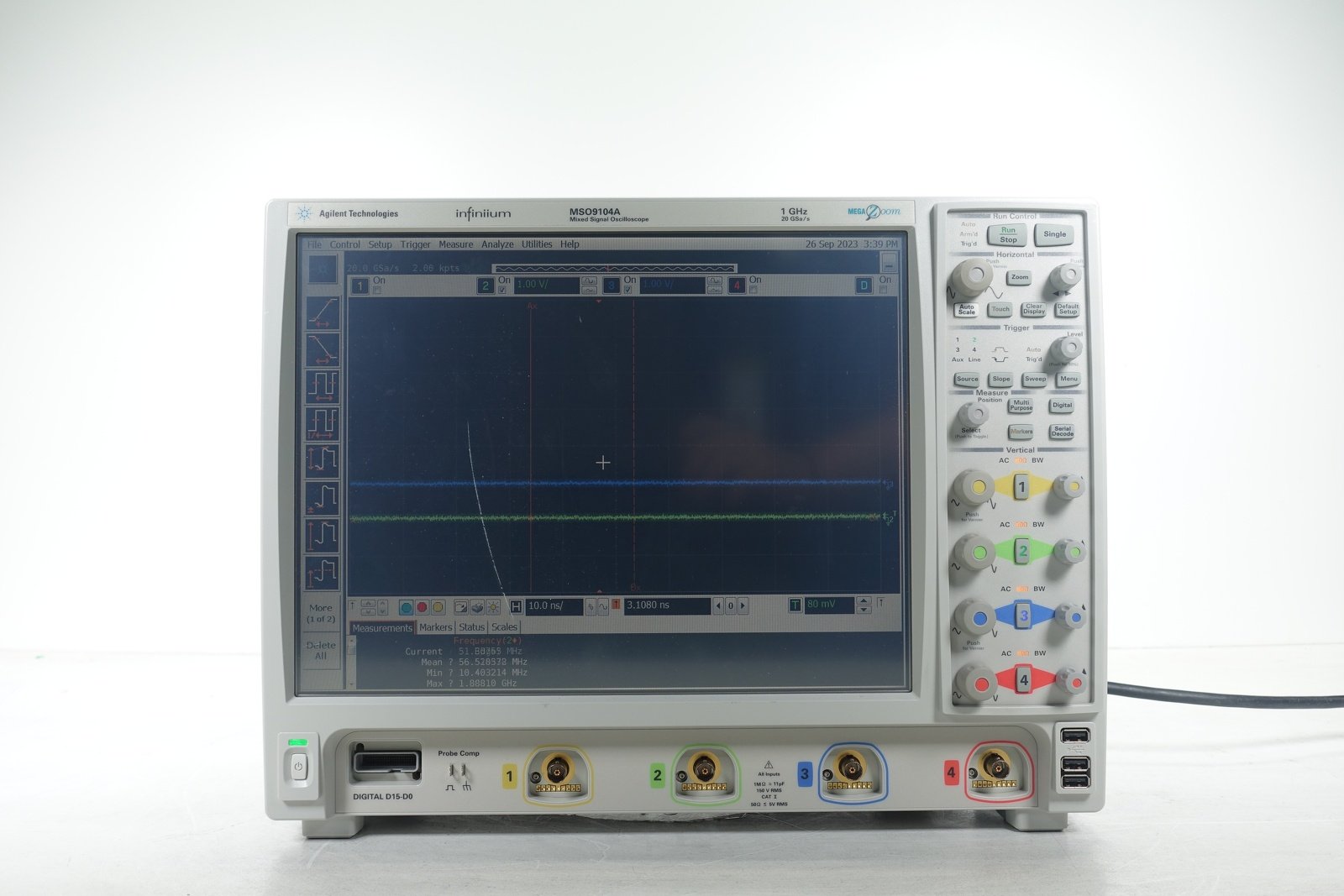 Keysight MSO9104A Mixed Signal Oscilloscope / 1 GHz / 4 Analog Plus 16 Digital Channels