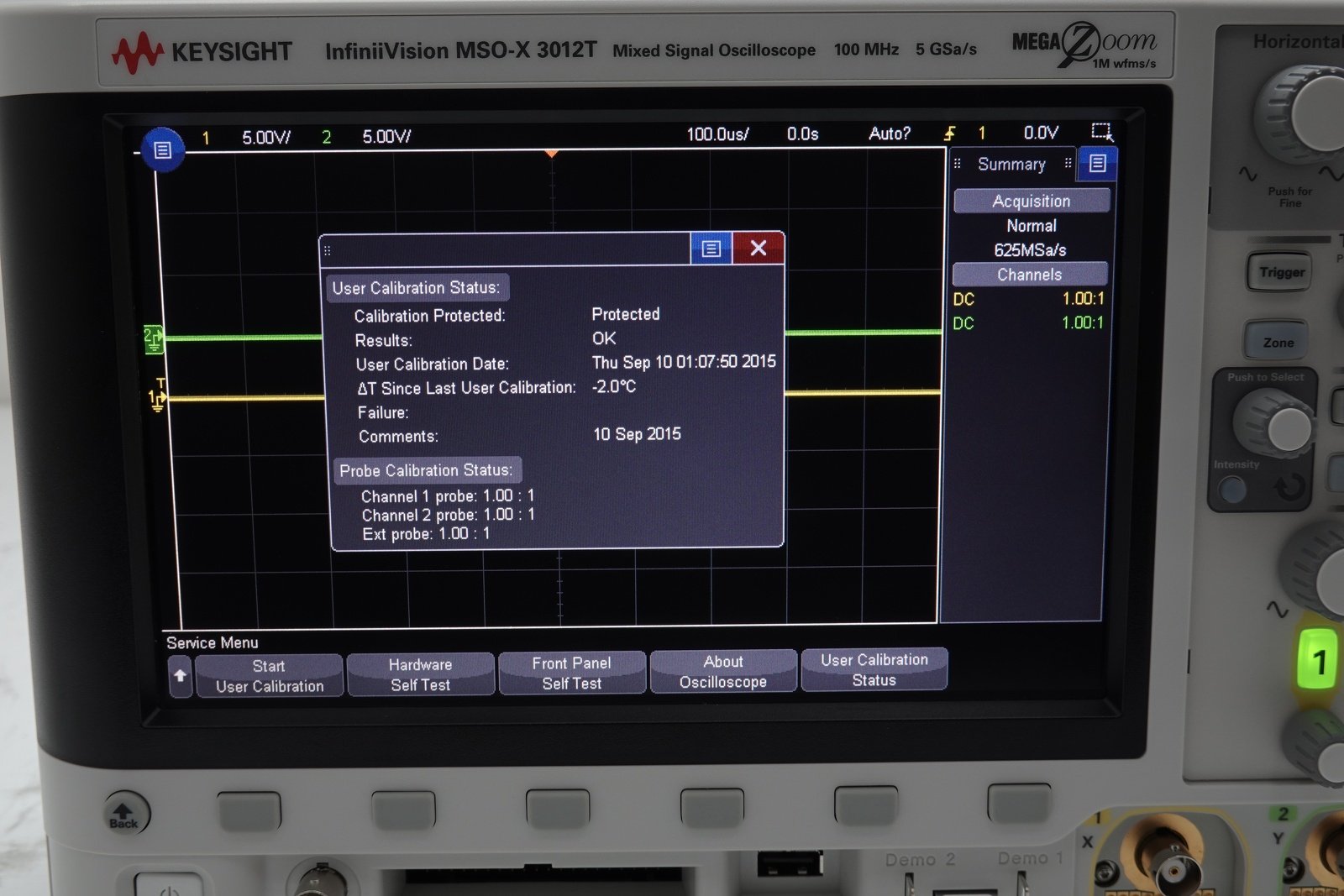 Keysight MSOX3012T Mixed Signal Oscilloscope / 100 MHz / 2 Analog Plus 16 Digital Channels