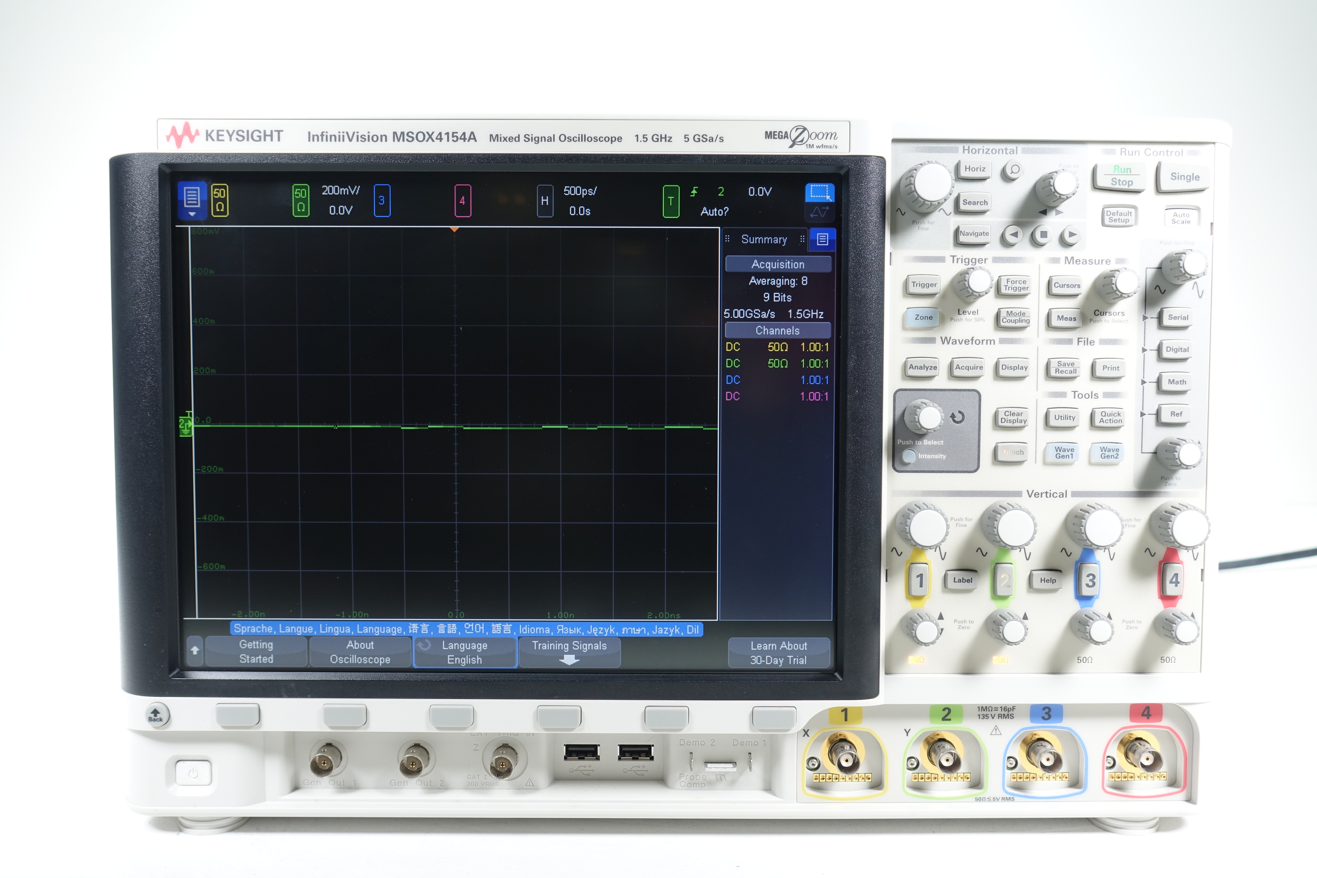 Keysight MSOX4154A Mixed Signal Oscilloscope / 1.5 GHz / 4 Analog plus 16 Digital Channels
