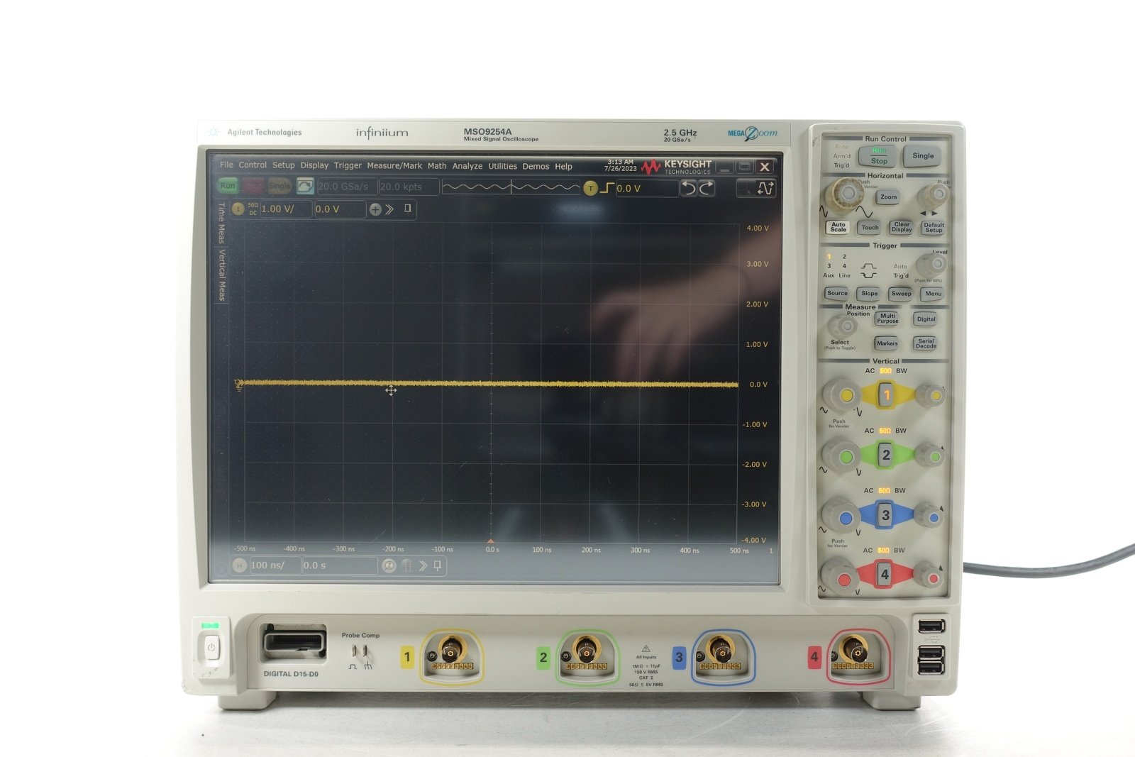 Keysight MSO9254A Mixed Signal Oscilloscope / 2.5 GHz / 10/20 GSa/s / 4 Analog Plus 16 Digital Channels
