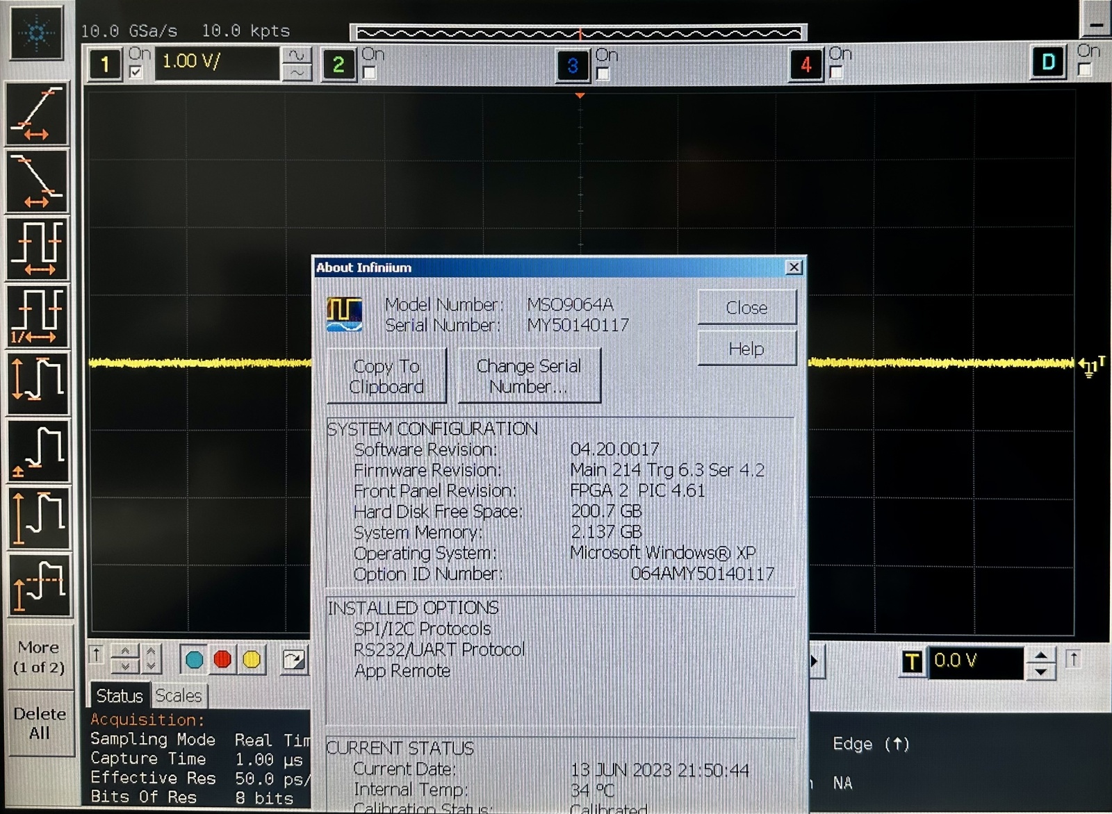 Keysight MSO9064A Mixed Signal Oscilloscope / 600 MHz / 5/10 GSa/s / 4 Analog Plus 16 Digital Channels