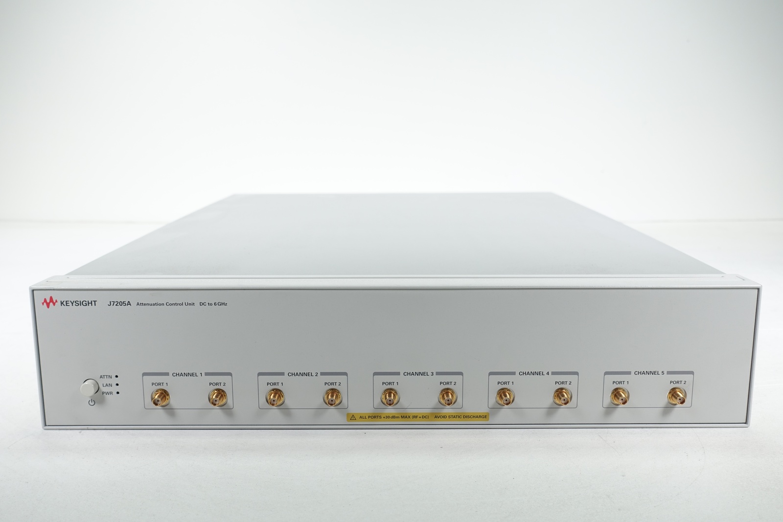 Keysight J7205A Multi-Channel Attenuation Control Unit / 5 Channels / DC to 6 GHz / 0 to 121 dB / 1 dB Step