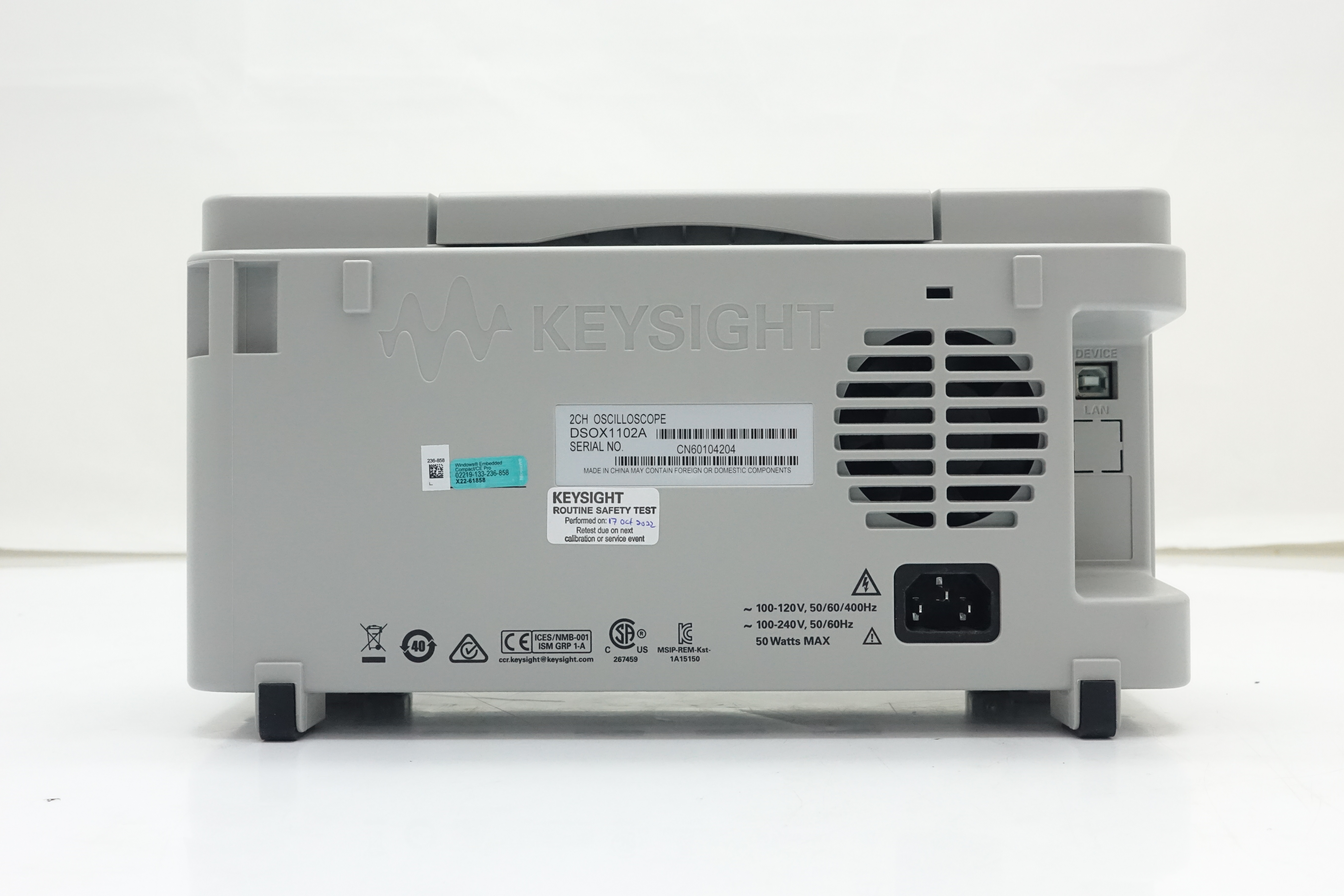 Keysight DSOX1102A Oscilloscope / 70 MHz / 2 Analog Channels