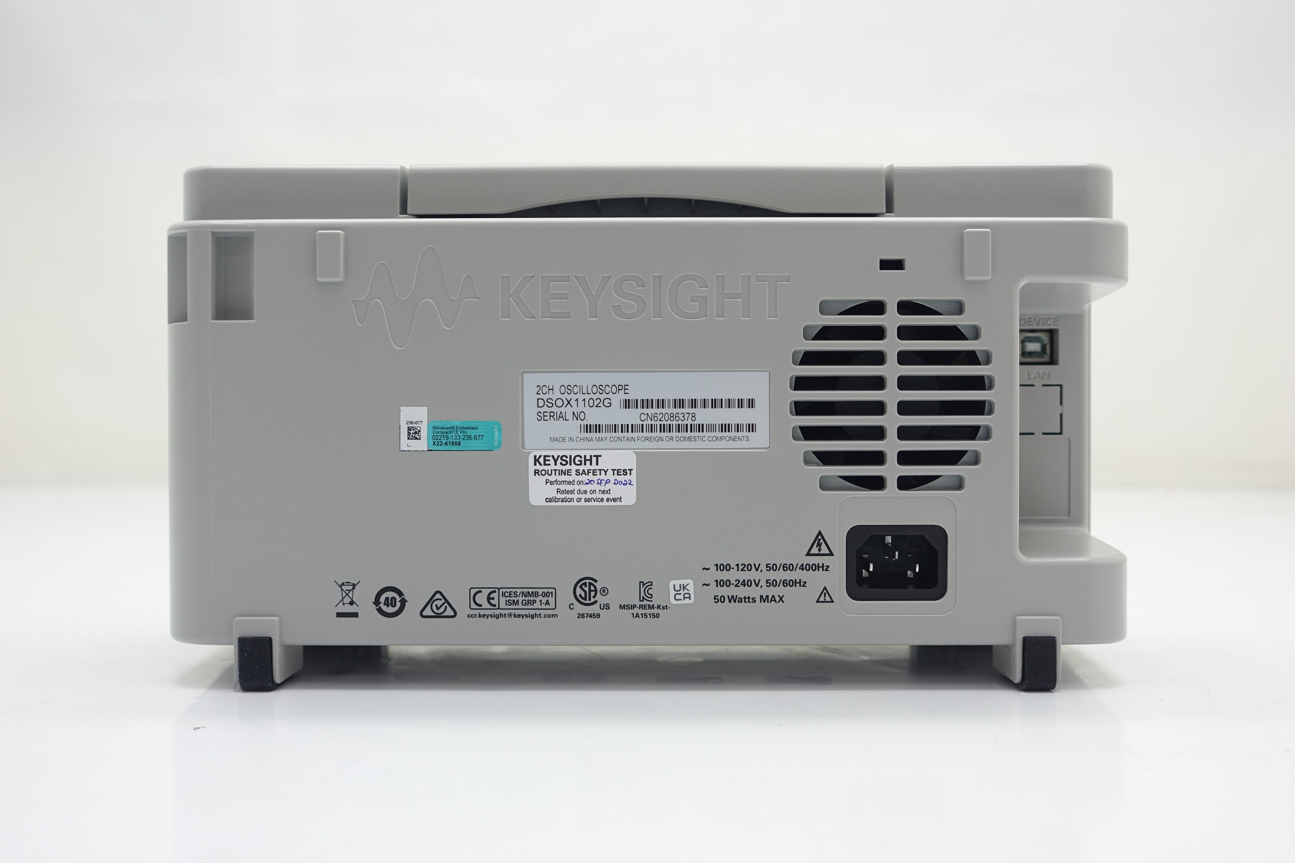 Keysight DSOX1102G Oscilloscope / 70 MHz / 2 Analog Channels