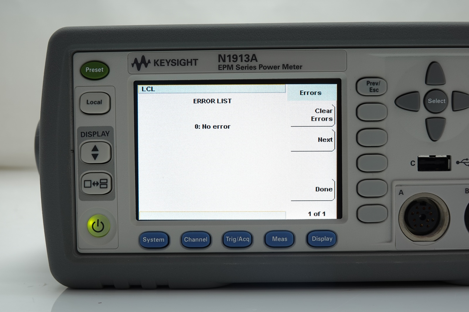 Keysight N1913A Power Meter / EPM Series / 9 kHz to 110 GHz / Single Channel