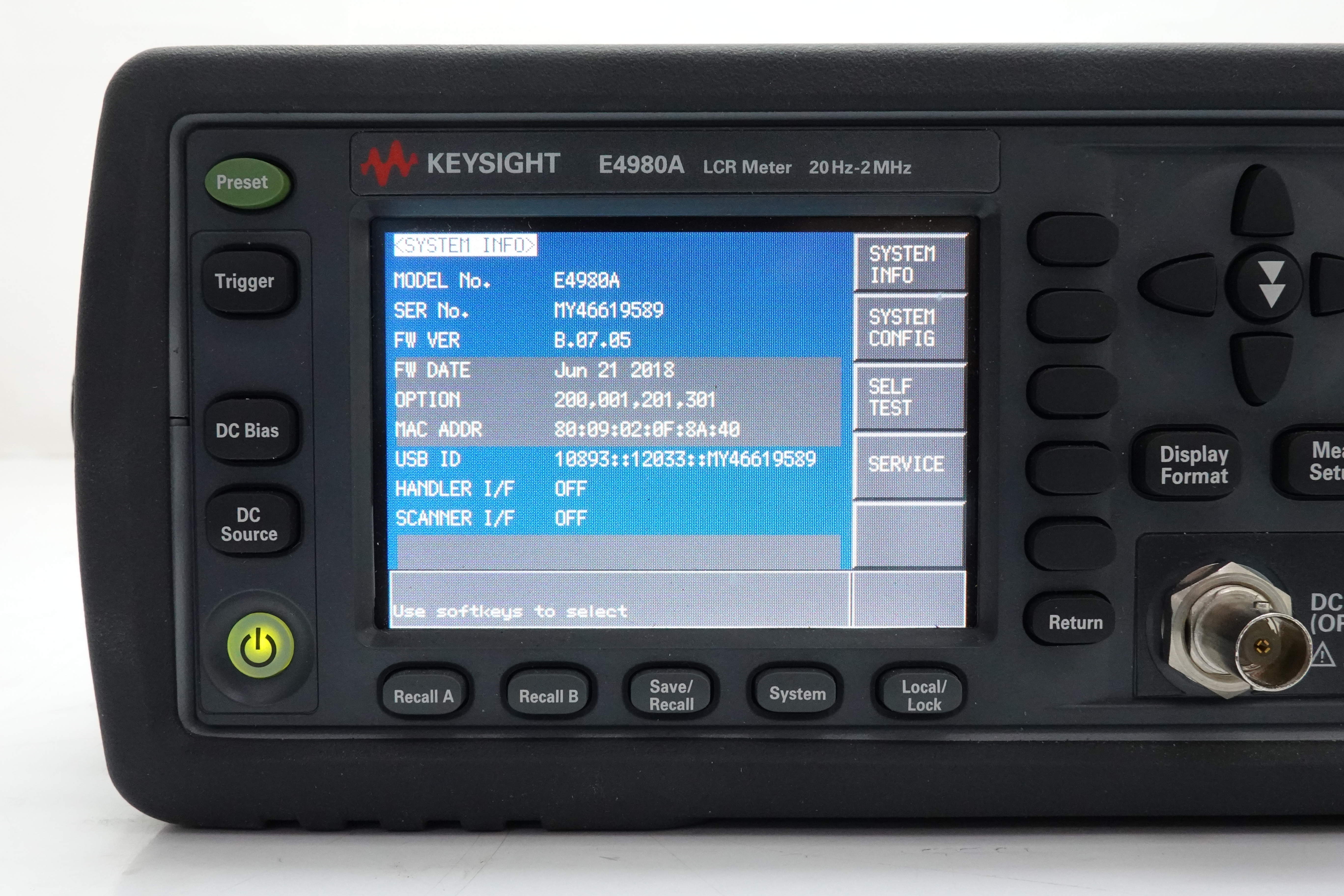 Keysight E4980A Precision LCR Meter / 20 Hz to 2 MHz