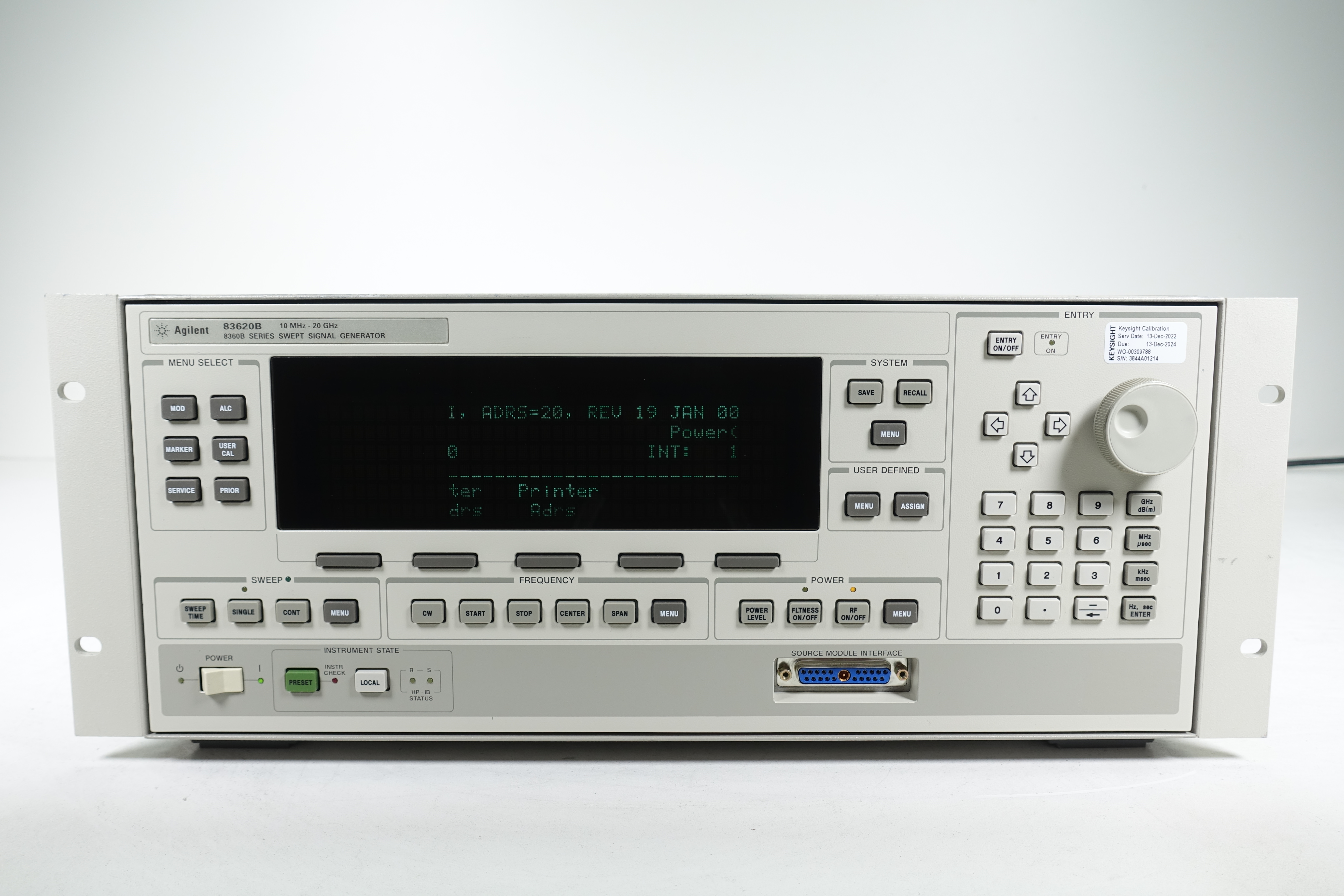 Keysight 83620B Synthesized Swept-Signal Generator / 10 MHz to 20 GHz