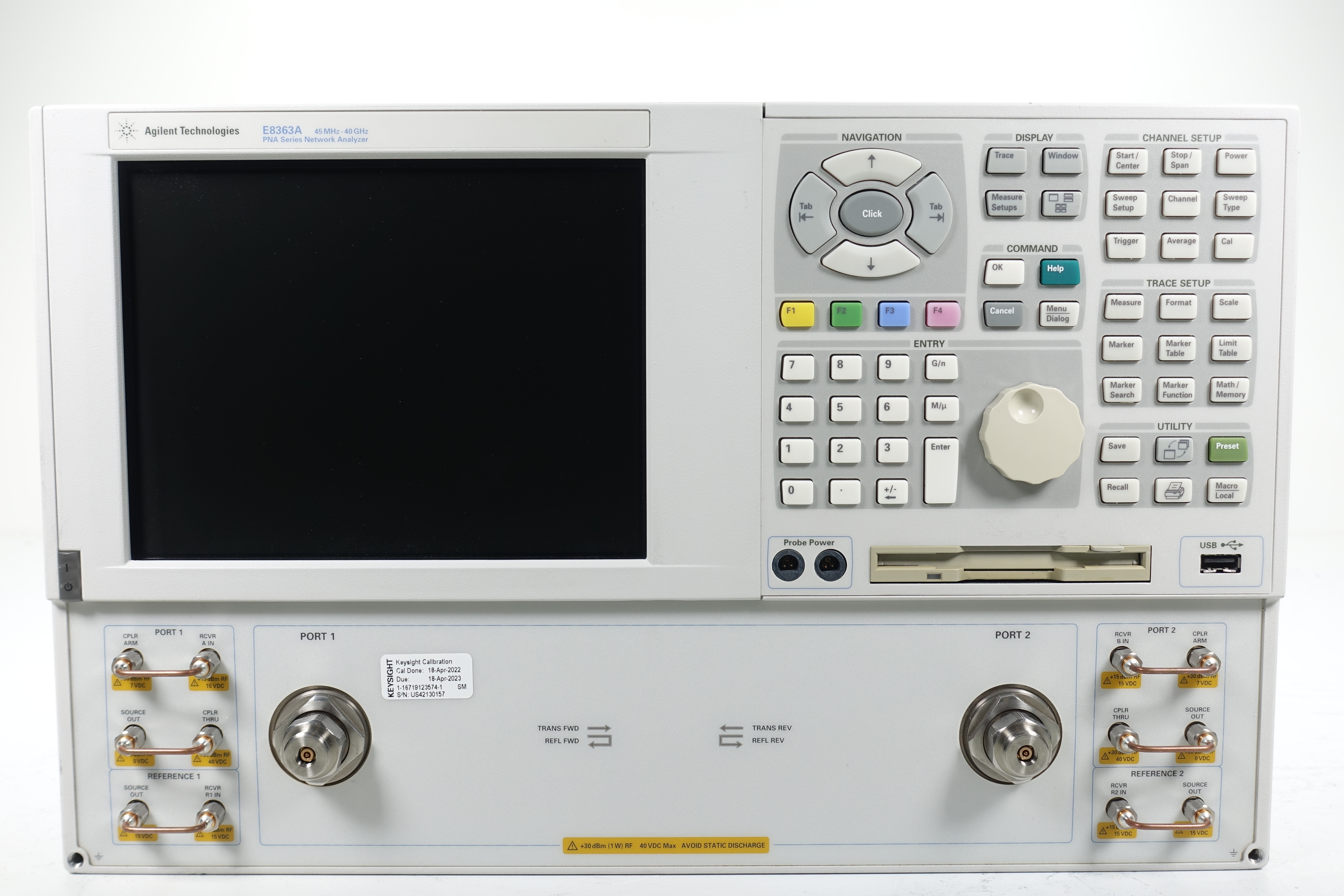 Keysight E8363A Vector Network Analyzer / 45 MHz to 40 GHz / 2 port / 4 Receivers